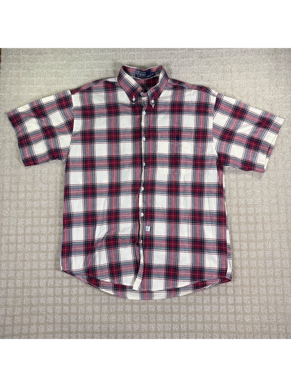 Polo Ralph Lauren short sleeve plaid button down shirt Large